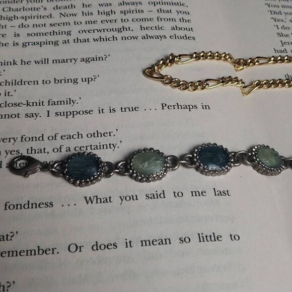 Green Stone and 14KGP Bracelet Bundle - Picture 2 of 10